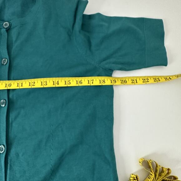 Pendleton Sweater Womens Large Blue Green Silk Blend Button Career Cardigan Knit - Picture 9 of 13